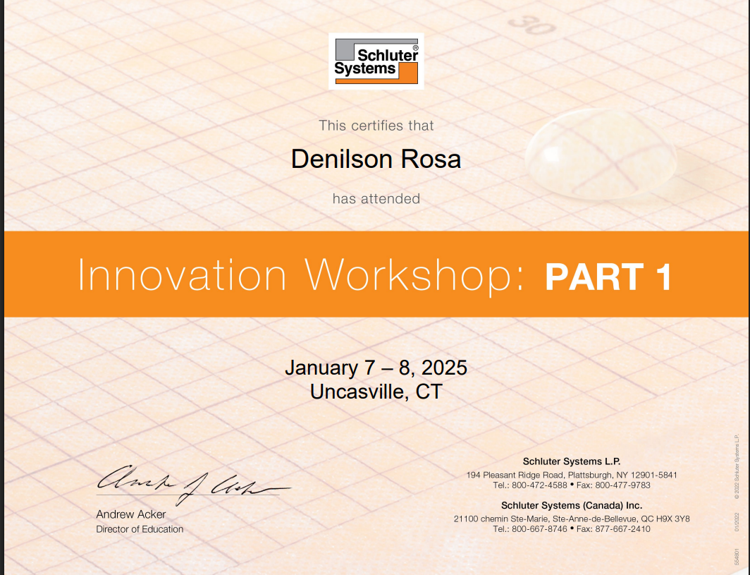 Schluter Systems Certification