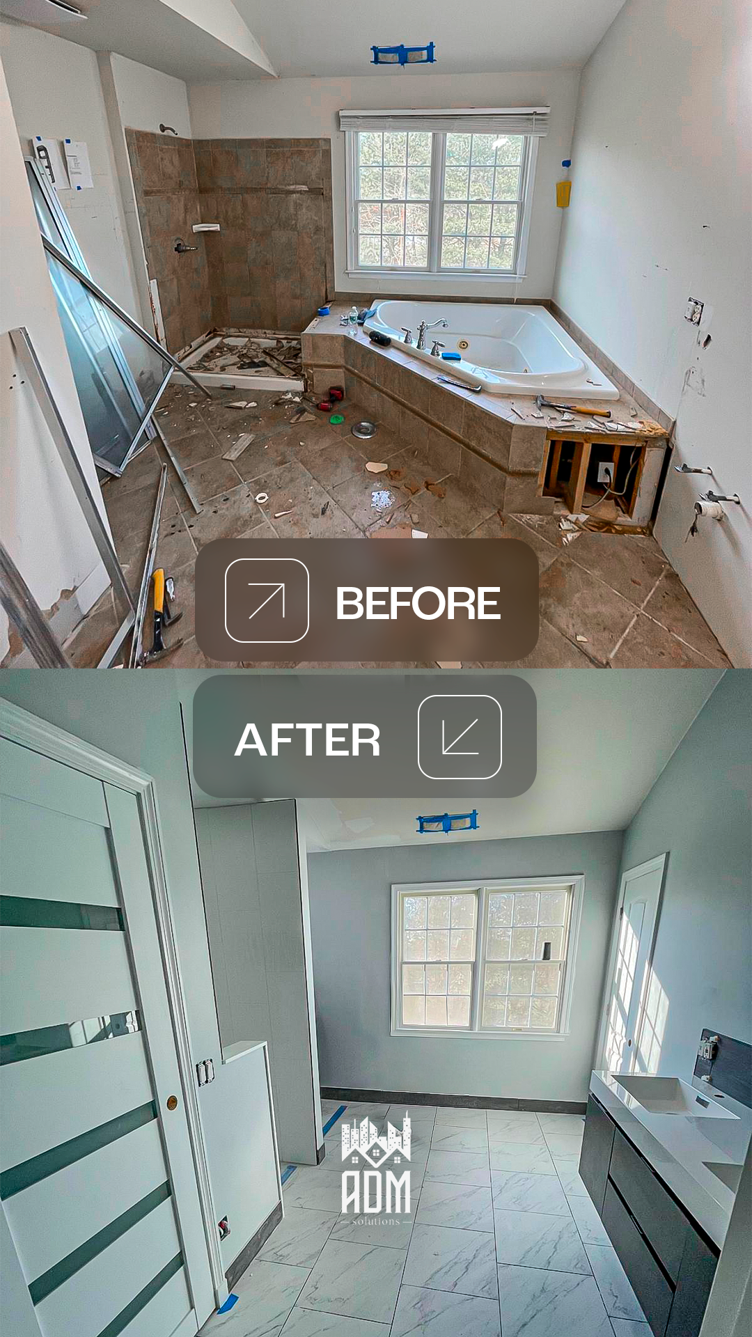 Bathroom renovation by ADM Solutions