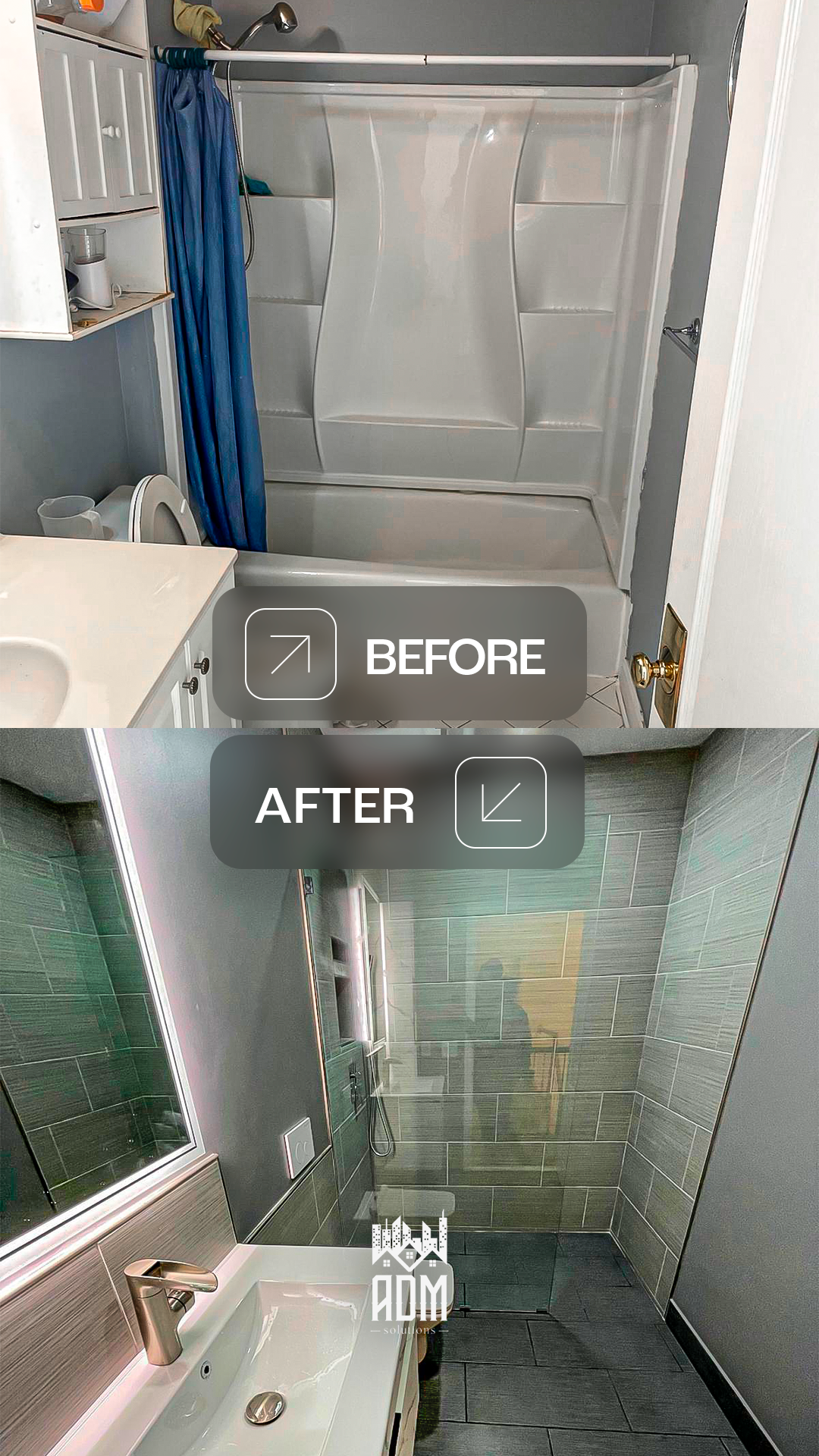 Bathroom renovation by ADM Solutions