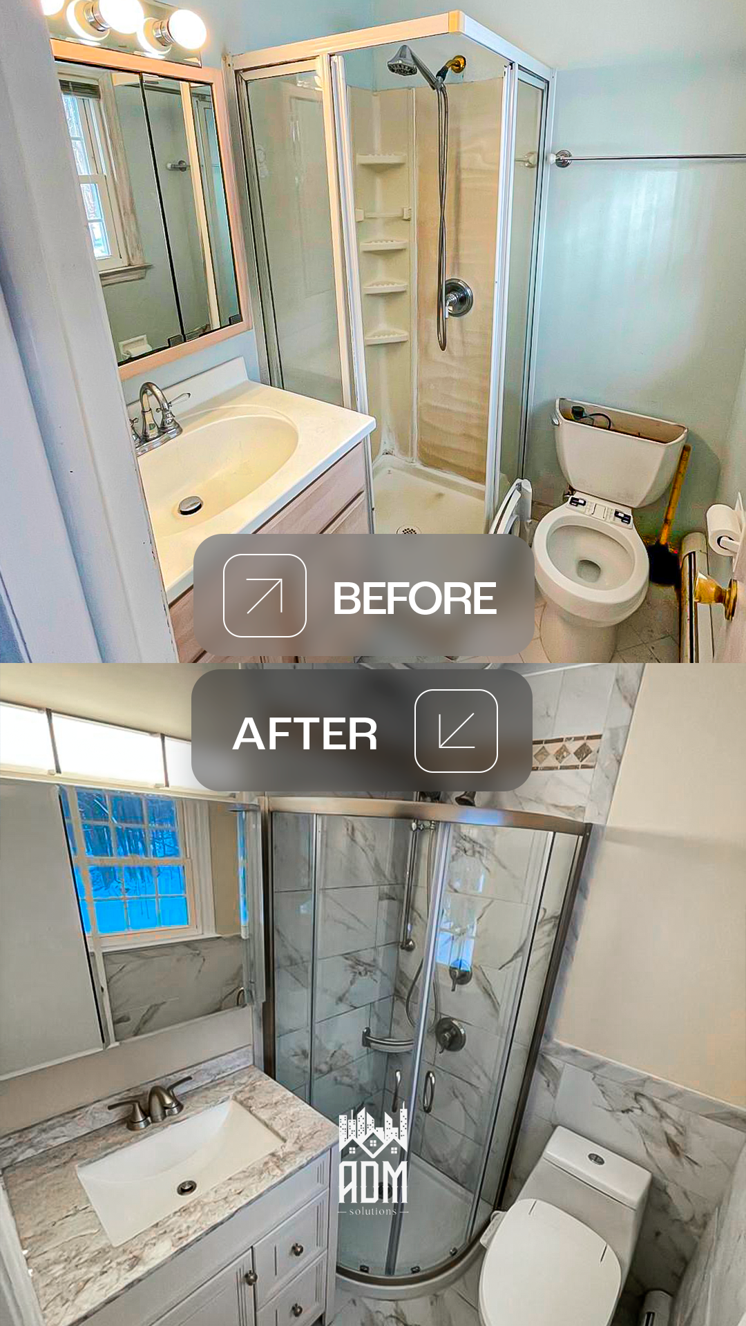 Bathroom renovation by ADM Solutions
