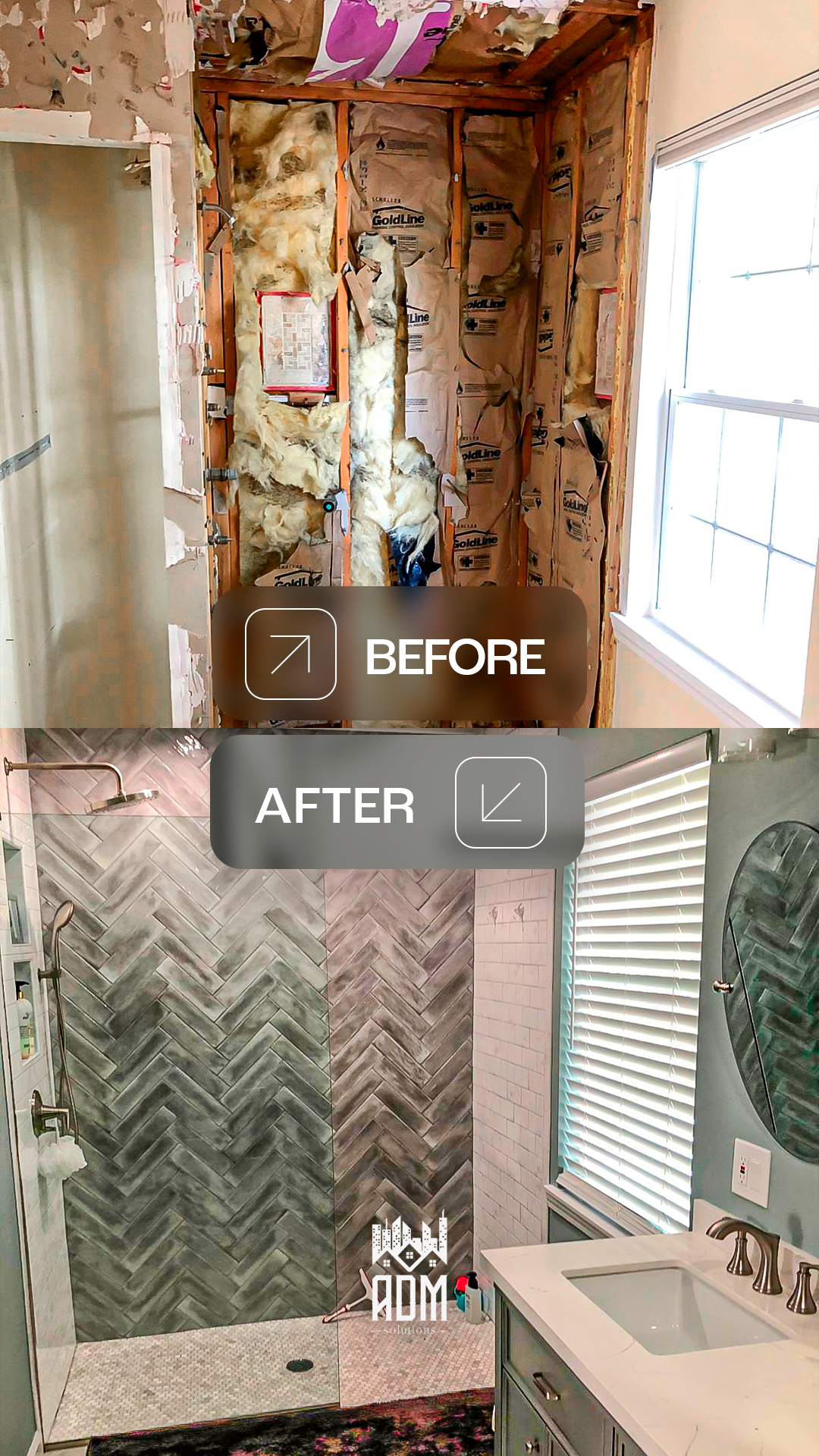 Bathroom renovation by ADM Solutions